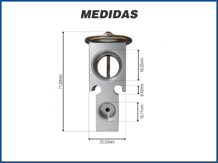 Filtros e Válvulas VÁLVULA DE EXPANSÃO - TOYOTA ETIOS - 2013 Imagem 3