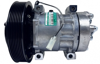 Compressores COMPRESSOR SANDEN REFRIJET 7H15 FLEX (4116U) 8PK 180MM 24V 4 FUROS PASSANTE R134A CAMINHÃO VOLVO 2008 À 2019