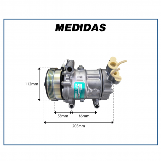 Compressores COMPRESSOR SANDEN 6V12 12V 4PK 120MM 1911E RENAULT CLIO/SANDERO/ LOGAN 1.0 2008>2010/ SYMBOL 1.2 2001>2012 / NISSAN MARCH 1.0 2011>2016 Imagem 8