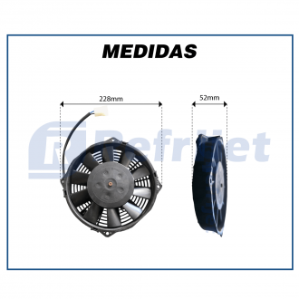Eletroventiladores ELETROVENTILADOR SPAL SPAL VA14-AP11/C-34A 12V ASP Imagem 4