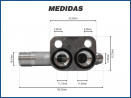 Filtros e Válvulas VÁLVULA DE DESCARGA COM VALVULA DE SERVIÇO COMPRESSOR DENSO 10P15 UNIVERSAL Imagem Miniatura 4