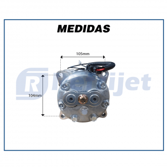 Compressores COMPRESSOR 7H15 FLEX 2A 12V R134A 125MM 4860 Imagem 8