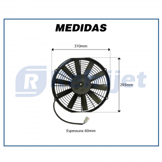 Eletroventiladores ELETROVENTILADOR SPAL 11 12V VA09-AP50 / C-27S Imagem 2