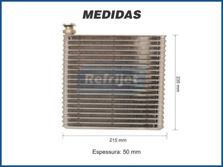 Evaporadores EVAPORADOR NISSAN MARCH/ VERSA 2011 A 2014 FLUXO PARALELO OEM: 82348991 Imagem 2