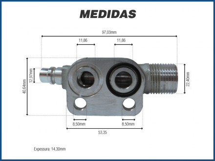 Filtros e Válvulas VÁLVULA SUCÇÃO COM VÁLVULA DE SERVIÇO COMPRESSOR DENSO 6P148 Imagem 3