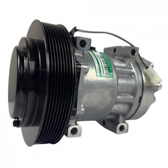 Compressores COMPRESSOR SANDEN REFRIJET 7H15 FLEX (4116U) 8PK 180MM 24V 4 FUROS PASSANTE R134A CAMINHÃO VOLVO 2008 À 2019 Imagem 1