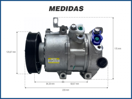 Compressores COMPRESSOR DOOWON - HYUNDAI TUCSON 1.6 GDI TURBO / CRETA - 2016>2020 Imagem 5