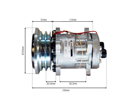 Compressores COMPRESSOR SANDEN MODELO 4617 7H15 -  SAÍDA 1/14 TAPA PÓ Imagem 4