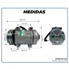 Compressores COMPRESSOR SANDEN REFRIJET 7H15 FLEX (4419) 2A 125MM 12V 4 FUROS PASSANTE R134A Imagem Miniatura 8
